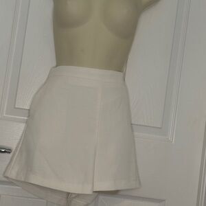 All: Row White Linen Shorts